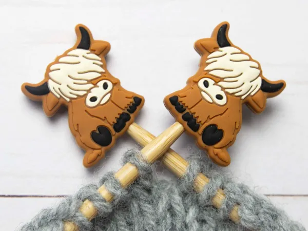 Stitch Stoppers Highland Cow from Fox & Pine Stitches 2/package
